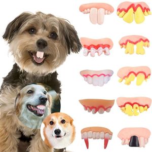 Vêtements de chien fausses dents pour dentiers drôles fournitures de décoration pour animaux de compagnie Halloween Cosplay humains et vampires jouets décoration délicate