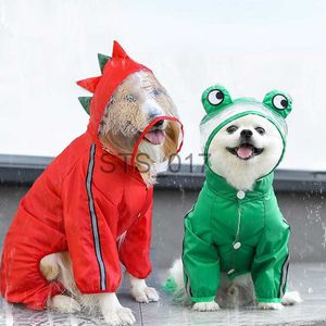 Vêtements pour chiens Mode 3D Dinosaur Frog Style Raincoats Pet Dog Vêtements imperméables pour petits chiens de taille moyenne Manteau de pluie Pug Teddy Corgi et x0904