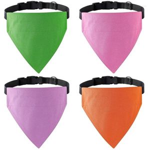 Hondenkleding Mode Bandana's Speekselhanddoek Effen Puppy Driehoekig verband Verstelbare kattenhalsband Huisdierketting Chihuahua-benodigdheden