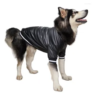 Hondenkleding Mode Grote PU-leren jas Waterdicht Warm Herfst Winter Grote kleding Dikke jas Golden Retriever Husky