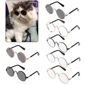 Ropa para perros, gafas de moda para gatos y mascotas, gafas de sol para disfraces, accesorios divertidos redondos, productos de suministro, llegada 2021