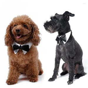 Appareils pour chiens mode Classic Classic Big Ties Colliers décoratifs Bows Necktie Pet Black Tie Triangle Scarf Gentlemanly Style