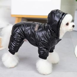 Hondenkleding Modekleding Warme verdikkingsjas Winddichte jas Outfit Puppy Dons Winter Huisdierenkleding Overalls voor katten 231122