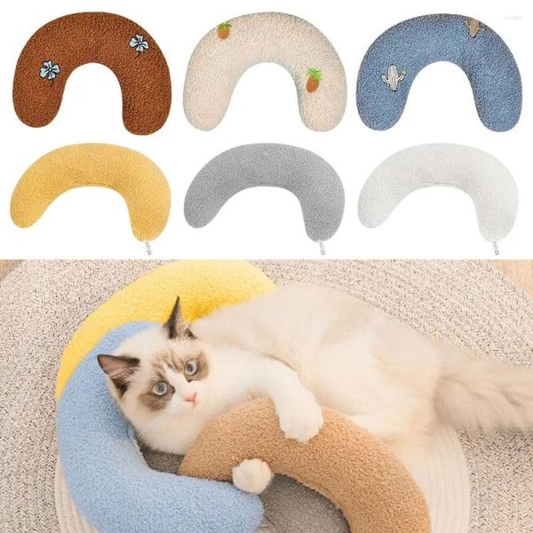 Vêtements de chien Mode Sommeil profond Dessin animé Doux Oreiller de chat Protecteur de cou d'animal de compagnie Dormir Chaton Appui-tête