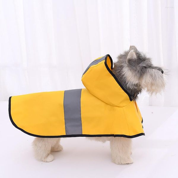 Vêtements pour chiens Vêtements pour animaux de compagnie Imperméable imperméable Type de cap personnalisé Bandes réfléchissantes Manteau de pluie respirant pour chiens de petite et moyenne taille