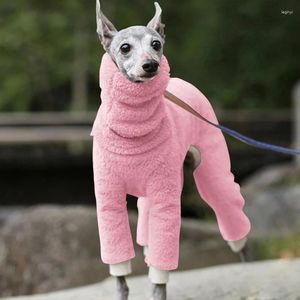 Vêtements de chien Mode Soild Greyhound Doberman Manteau Pet Hiver Polaire Col Roulé Gilet Veste Whippet Gree Jumper Vêtements Chauds