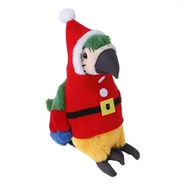 Vêtements de chien rapide Noël animal de compagnie perroquet vêtements à capuche tissu festif oiseau collé mignon habiller fournitures mascottes