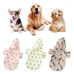 Vêtements pour chiens Fastenertape imperméable pour animaux de compagnie multifonctionnel imperméable avec capuche impression réfléchissante crème solaire pour chiens petits