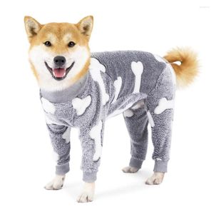 Vêtements pour chien en pyjamas Flanelle à sauts à quatre jambes chiens pour motif de lune de grande lune moyen