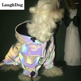 Vêtements pour chiens clignotant des vêtements de mode de mode de compagnie de manteau de compagnie étanché