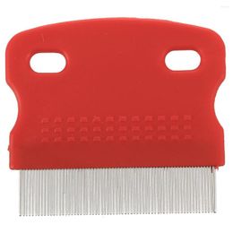 Ropa para perros, peine limpio de dientes finos para pulgas, cepillo para el pelo para gatos, protección suave, acero pequeño