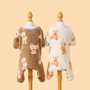 Hondenkleding Fleece huisdier pluche jumpsuit kleding warm fluweel zoete pyjama zachte puppy rompertjes bodysuit voor kleine middelgrote honden