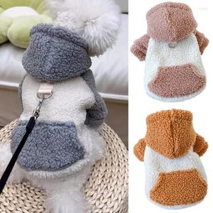 Hondenkleding Fleece puppy-trui met capuchon en gesp Winterwarme huisdierkleding voor kleine honden Pommeren Yorkie Mascotas-sweatshirts
