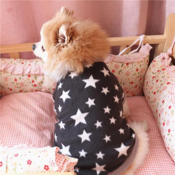 Chien vêtements polaire hiver vêtements pour animaux de compagnie pour petits chiens étoile motif Sphinx chat pull mode noir sweat Yorkshire Terrier