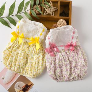 Vêtements pour chiens robe florale bourgeon jupe animal de compagnie printemps été citrouille groupe chat vêtements Bichon Teddy Yorkshire Schnauzer Marzi Tutu