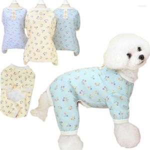 Ropa para perros Mono floral para mascotas Pijamas Ropa Pijamas Chándal Cachorro Gato Sudaderas con capucha Monos para perros pequeños Chiwawa Pijamas