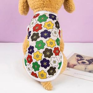 Ropa para perros Camiseta floral Ropa Chaleco de verano Ropa transpirable linda para perros Gatos Pequeñas razas Mediun Cachorro Chihuahua Mascotas Disfraces