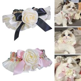 Hondenkleding Bloem Strik Parelkraag Kat Halsdoek Huisdier Katten Kitten Puppy String Slabbetje Ketting Stropdas Nekband Sjaal