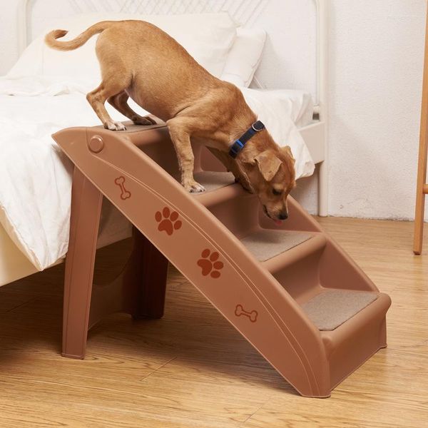 Ropa para perros, escalera plegable para mascotas, escalones antideslizantes de plástico, escaleras para cama