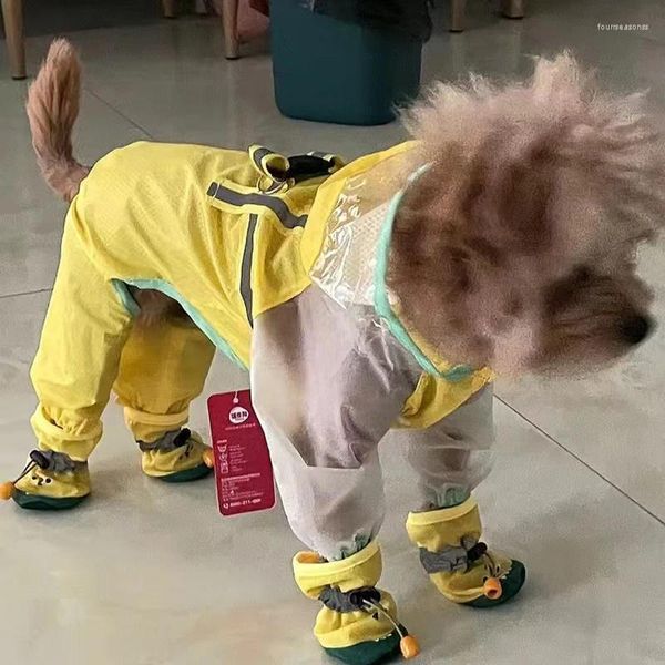 Ropa para perros Calzado para gatos Teddy Cachorro Zapatos de suela blanda Impermeable Antideslizante Anti-caída Botas de lluvia Accesorios para mascotas amigables para el hogar