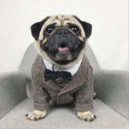 Vêtements de chien Vêtements formels Costume de mariage pour animaux de compagnie Animaux Chiens Vêtements pour fournitures XS XXL Chiot Outfit Pug Bulldog 231118