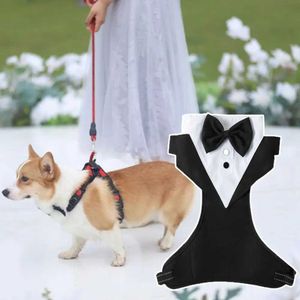 Hondenkleding Formeel trouwpak voor honden met ringring Hond Smokingkleding Zacht Ademend Honden Smoking Bruiloftspak voor kleine, middelgrote honden