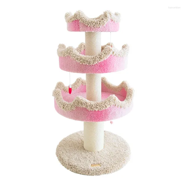 Fountain de vêtements pour chiens Fountain Cat Cadre d'escalade Multi-couche Nest Cat Integrated Cat's Scratching Post