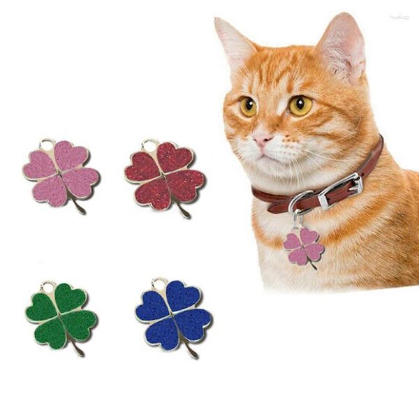 Vêtements de chien à quatre feuilles de trèfle id tag mode pendant décor de pendant