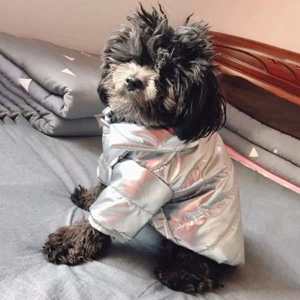 Vêtements pour chiens Fullnai Puppy Vêtements pour animaux de compagnie en plein air coupe-vent manteau en cuir imperméable hiver chaud veste rembourrée pour chiens chats temps froid