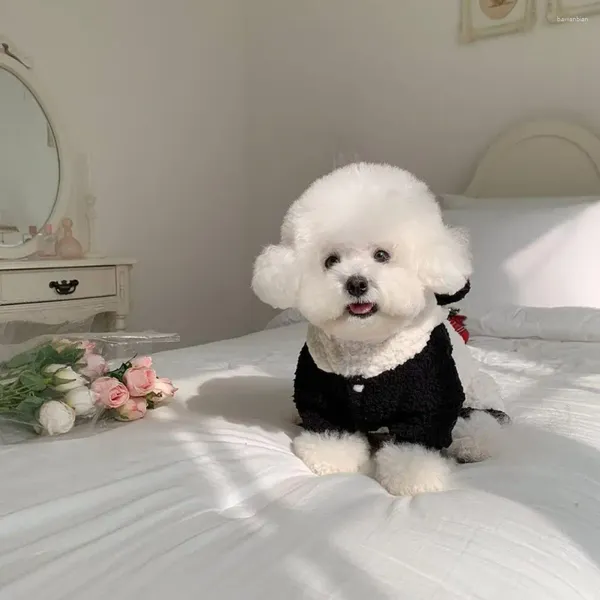 Vêtements pour chiens Costume amusant Adorable Panda Forme à capuche à 4 pattes pour animaux de compagnie pour l'automne hiver en peluche petits vêtements