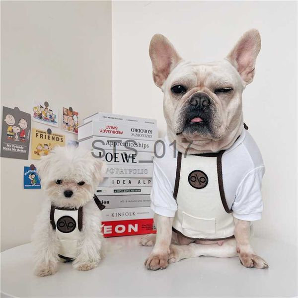 Vêtements de chien drôle Bulldog chien chef uniforme mignon pas cher marque tablier pour animaux de compagnie cosplay chat bavoir costume de travail chemise doux chiot combinaison été x0904