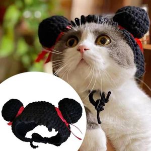 Vêtements de chien drôle de chat forme de bonnet accessoires de bande lavable