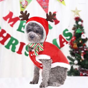 Vêtements de chien Vêtements de costume de chat drôle pour Noël Santa Cosplay Collier Cape Mignon Elk Chapeaux Accessoires Po Props Décorations