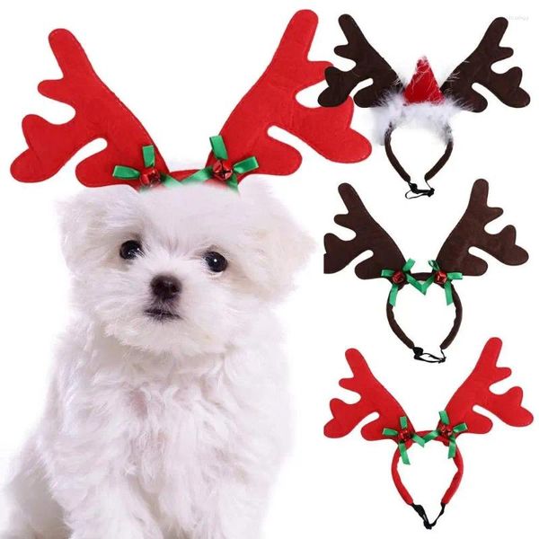 Ropa para perros divertidas decoraciones de tocado de Navidad alces