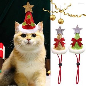 Hondenkleding grappige Kerstman Hoed Pet Headwar Po rekwisieten met haarspeld voor katten en honden Holiday Poshoots Party's