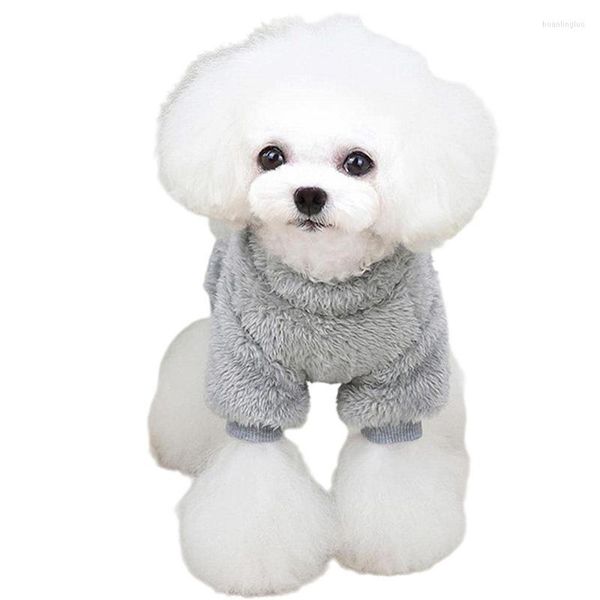 Vêtements pour chiens Pyjamas en velours pelucheux Manteau d'hiver Doux Polaire Pull Chien Animal de compagnie Temps froid Vêtements Chat Pour