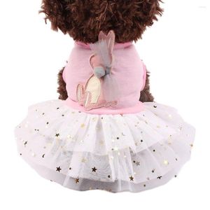 Chien Vêtements Fille Chat Robe Jupe Étoiles Conception Pet Chiot T-shirt Printemps/été Vêtements