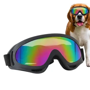 Gafas de vestimenta de perros Gafas ajustables Correa desmontable Propiedad de polvo de viento Protección de ropa para los ojos Pet Gasos de desgaste de la playa