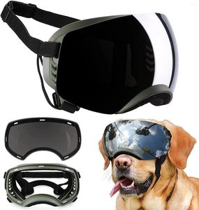 Propriétés de lunettes pour chiens avec design de conception magnétique de sangle de sangle réglable et protection UV pour la taille du milieu de la taille