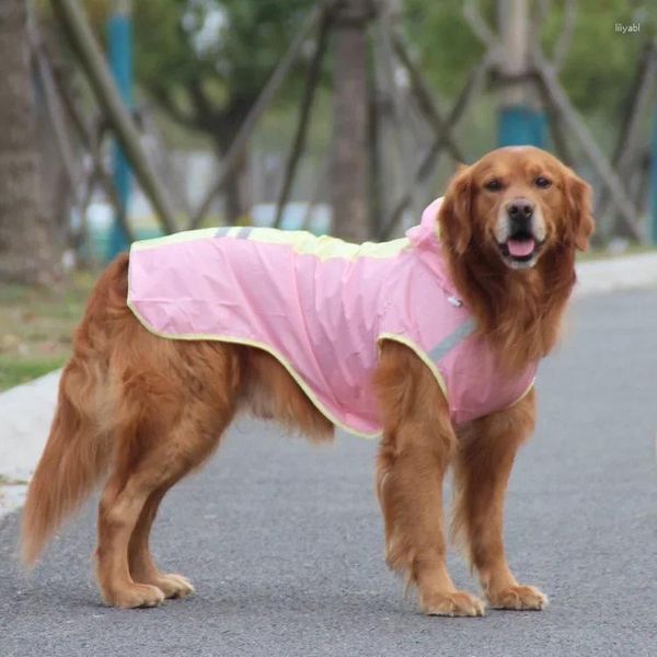 Vêtements de chien cheveux dorés husky grosse pluie poncho vêtements de couleur réfléchie bloquant sans manches arc.