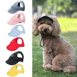 Appareils pour chiens Great Paped Hat Chapeau accrocheur Headgear Pet Advable Alimentable Bloc de casquette de baseball résistant à la fonte lavable UV