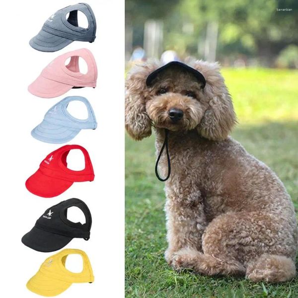 Ropa de perro Great Peaked Hat, techo de mascota llamativo, fácil de lavar, lavable, bloqueo de béisbol resistente a la camada de béisbol UV