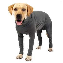 Appareils de chien Gray Recovery Suit en tissu respirable
