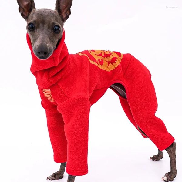 Appareils pour chiens Greyhound Clothes Hoodie Sportswear Pet Cotton Fleece Automne / hiver Pull et confortable épaissis