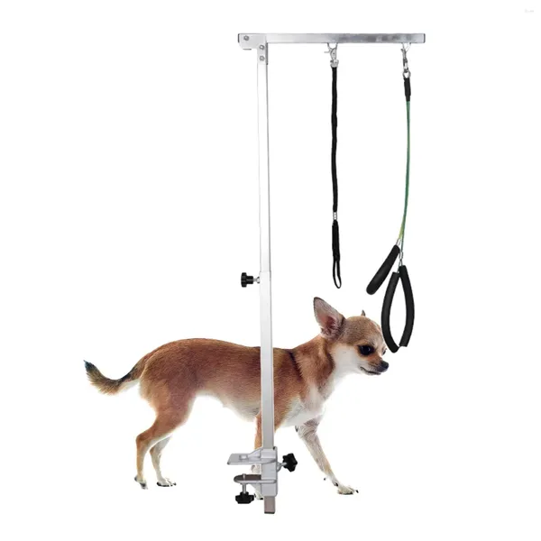 Support de table de toilettage pour vêtements de chien, bras pour animaux de compagnie réglable avec pinces portables