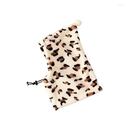 Vêtements de chien H7EA Petite casquette en peluche pour Halloween avec imprimé léopard Accessoires de fête d'anniversaire pour animaux de compagnie Chapeau Chiens Pull à sangle réglable