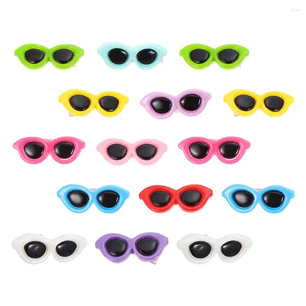 Coiffe de vêtements pour chiens Barrettes pour animaux de compagnie Lunettes en épingle à cheveux Lunettes de soleil Lunettes de soleil épingles à cheveux