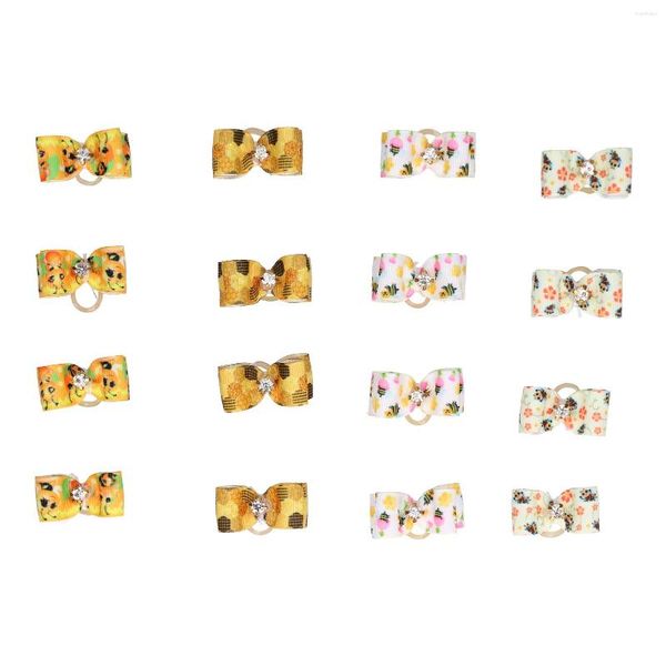 Hair Hair de vêtements pour chiens Bows différentes couleurs mignonnes à la mode une variété de styles Puppy Rubber Band Bow Hairpins pour accessoires pour animaux de compagnie