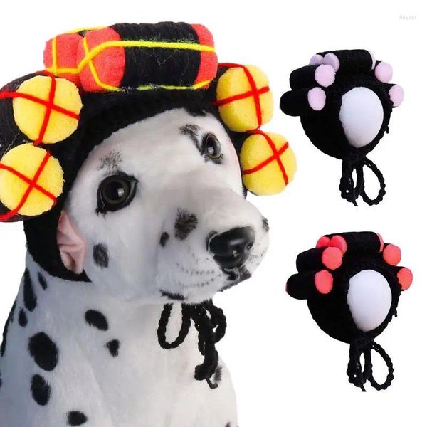 Ropa para perros Disfraz de pelo Cosplay Pelucas Cálido Suave Mascota Sombrero de invierno Accesorios de fiesta Divertido Gato Tejido para gatos Perros Cachorro
