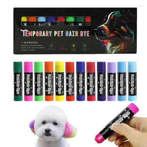 Ropa para perros Tinte para el cabello 12 colores Lavable Pet Safe Nail Polish Pen Pintura de piel para diferentes mascotas de aseo temporal